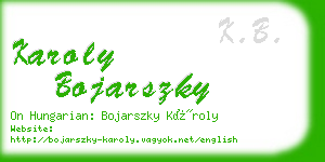 karoly bojarszky business card